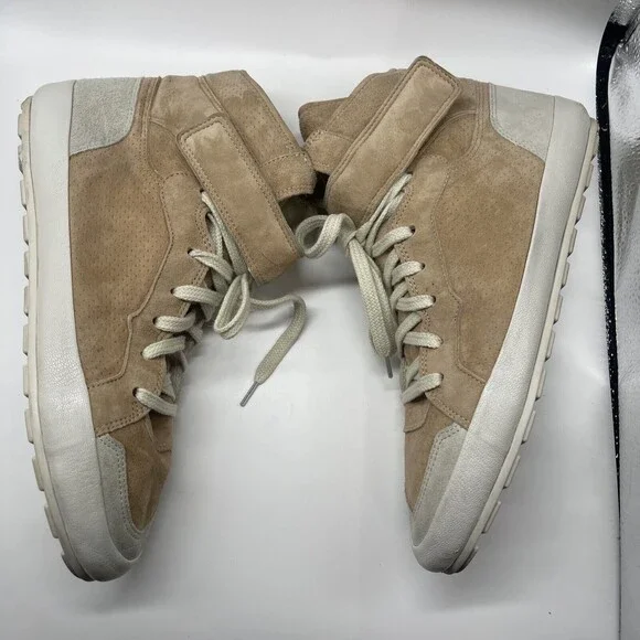 Isabel Marant Etoile Bessy Suede Leather Blush Hightop Sneakers Sz 40 - Picture 6 of 12